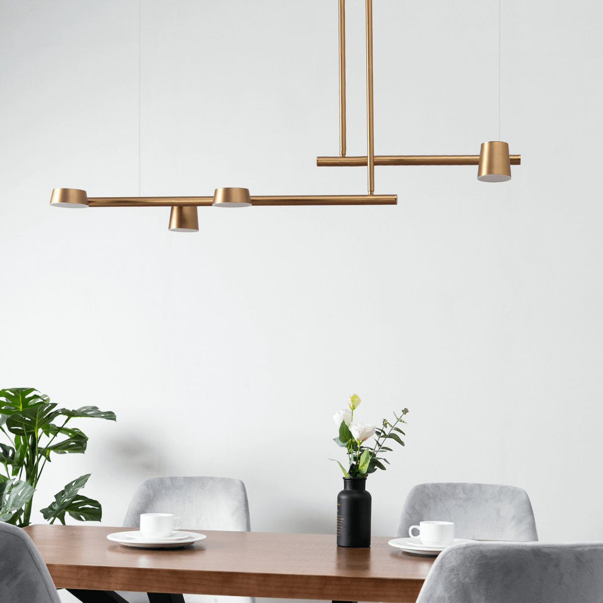 HÄNGELEUCHTE Pedri, Gold / Messing, 115cm - Goldfarben, Metall (100/30/100cm) - KOSILUM