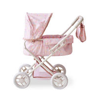 PUPPENWAGEN 2-in-1 Klassiker, Beige, 64cm - Beige, Holzwerkstoff (37/64/56cm) - Teamson Kids