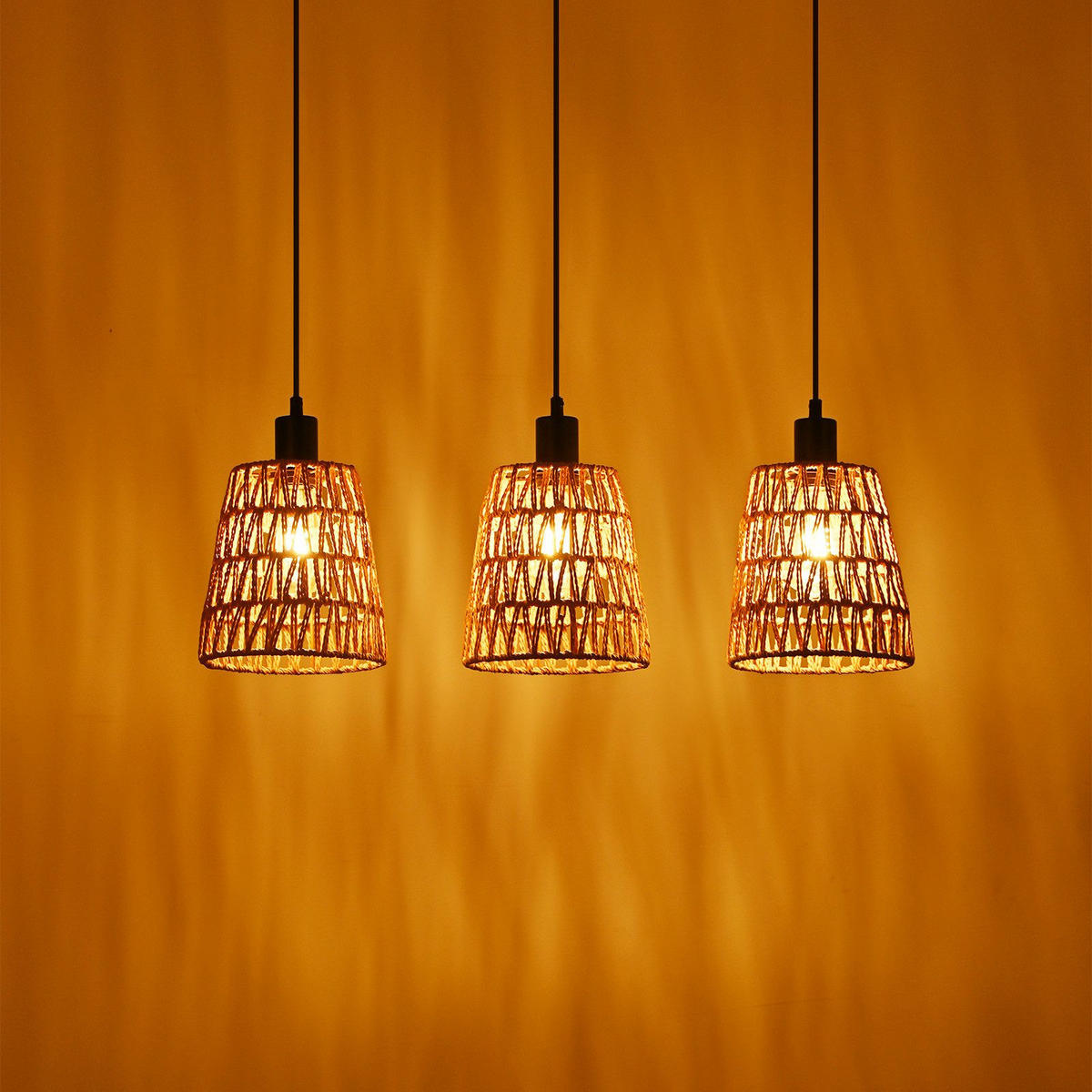 PENDELLEUCHTE BAKER Ⅲ 70/56/120 cm - Schwarz, Metall (70/56/120cm) - Nettlife