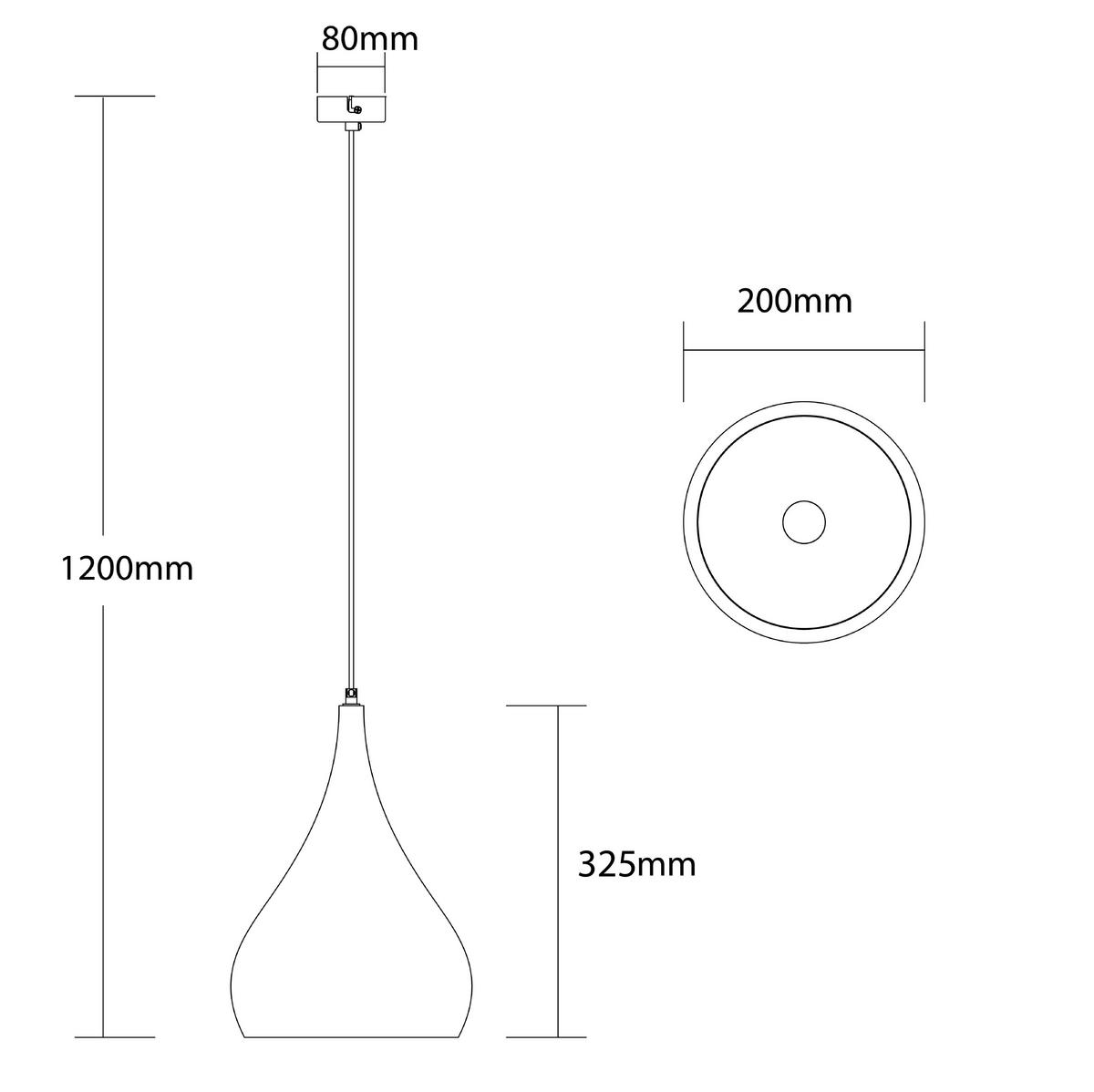 HÄNGELEUCHTE - Grün, Metall (25/25/120cm) - Lumicom