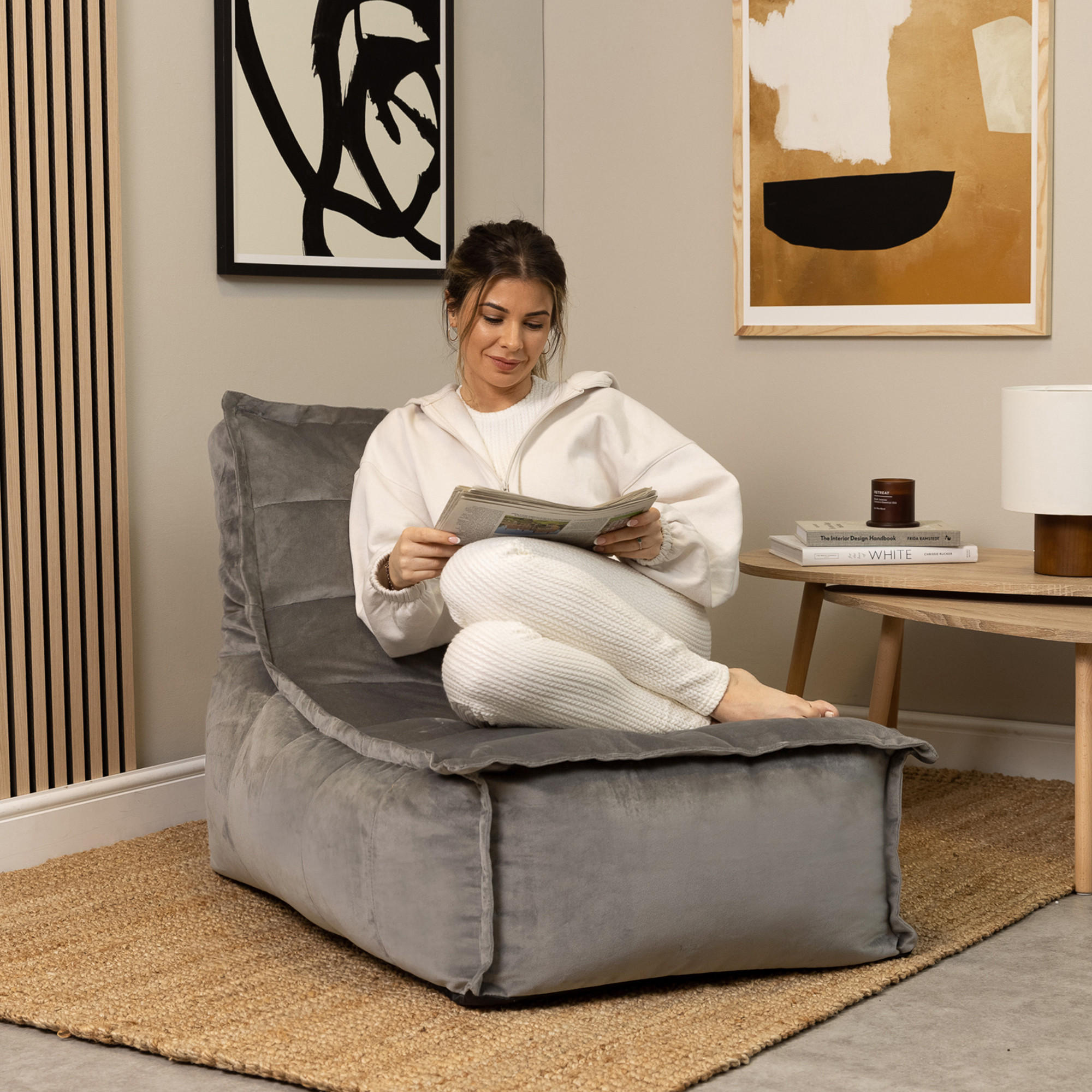 SITZSACK Sofa Dolce, 2-er Set - Grau, Kunststoff (158/68/90cm) - icon
