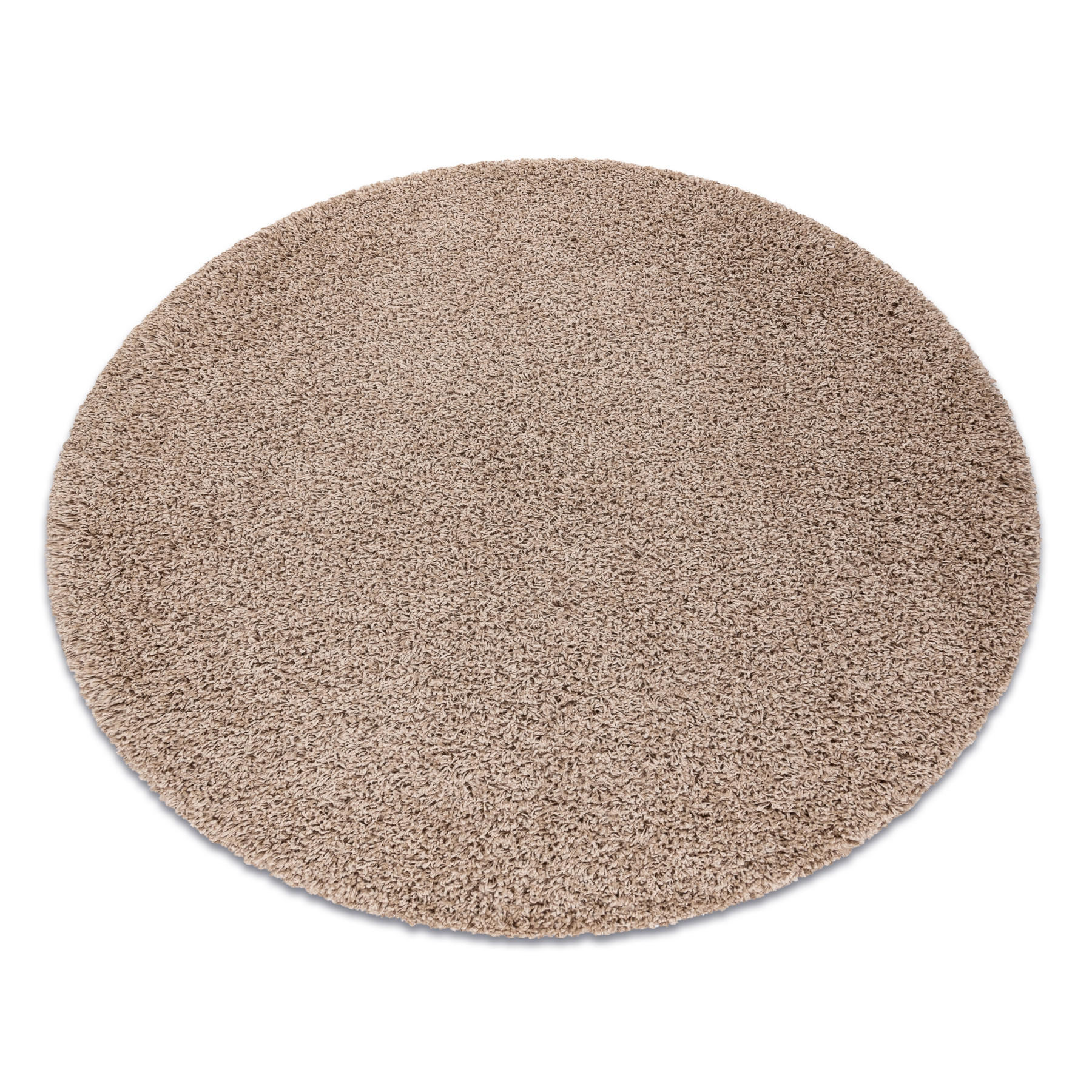 rugsX KULATÝ koberec SOFFI shaggy 5cm béžový 80 cm