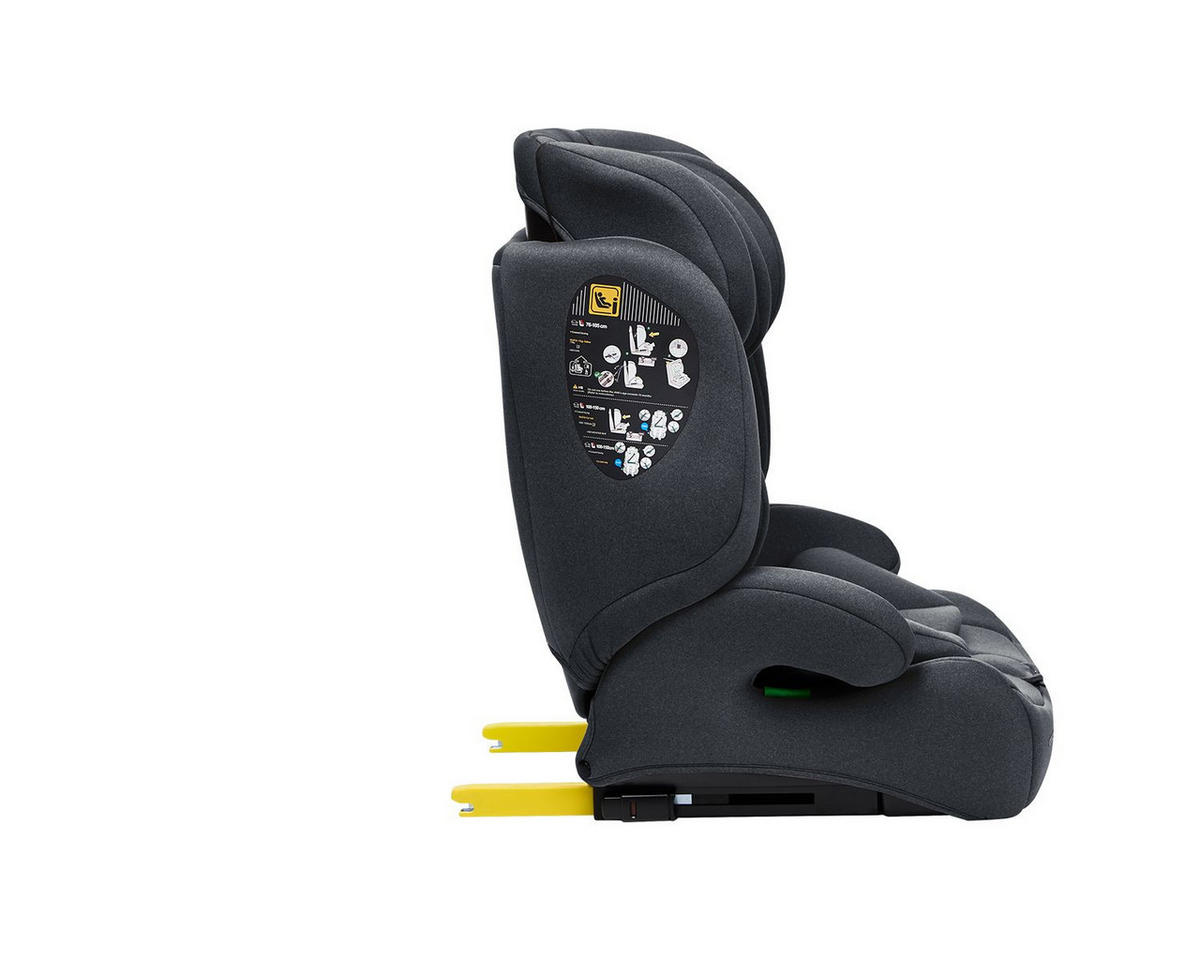KINDERSITZ I-Bronn i-Size grau (76-150cm) Isofix, Top Tether, Kissen, Gurt - Grau, Kunststoff (43/59/46cm) - Kikka boo