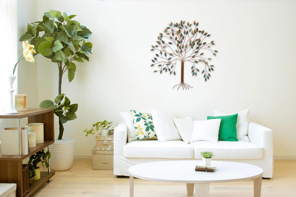 WANDDEKO Braun 98/98 cm - Braun, Metall (2.2/98/5cm) - KUNSTLOFT