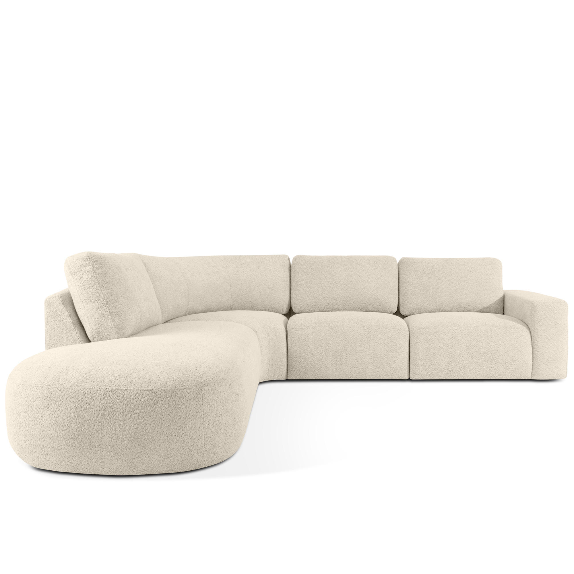 ECKSOFA LINKS ZUCCO, Hellbeige - Hellbraun, Holz/Holzwerkstoff (304/293cm) - KONSIMO®