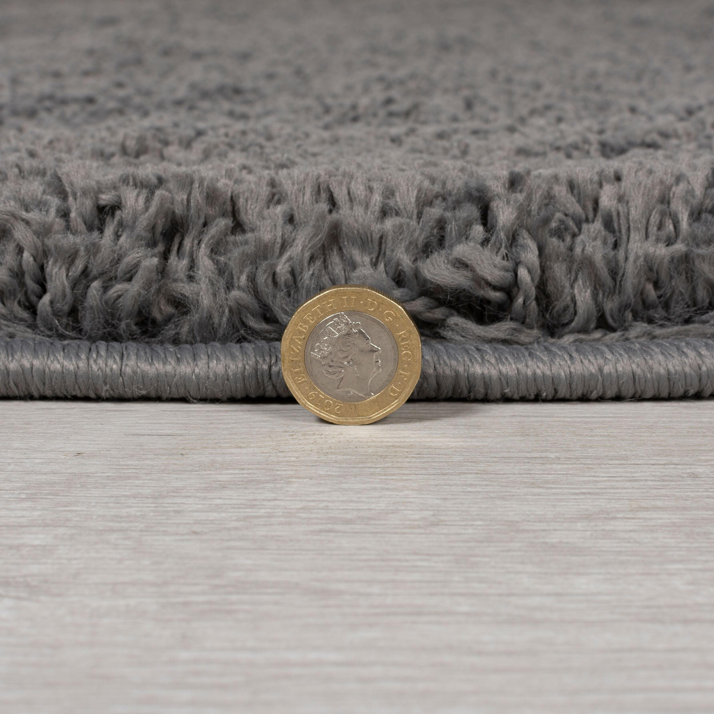TEPPICH Hochflor Shaggy-Design, teddyweich LYNE, Anthrazit 200x200 cm - Anthrazit, Textil (200/200cm) - KADIMA DESIGN