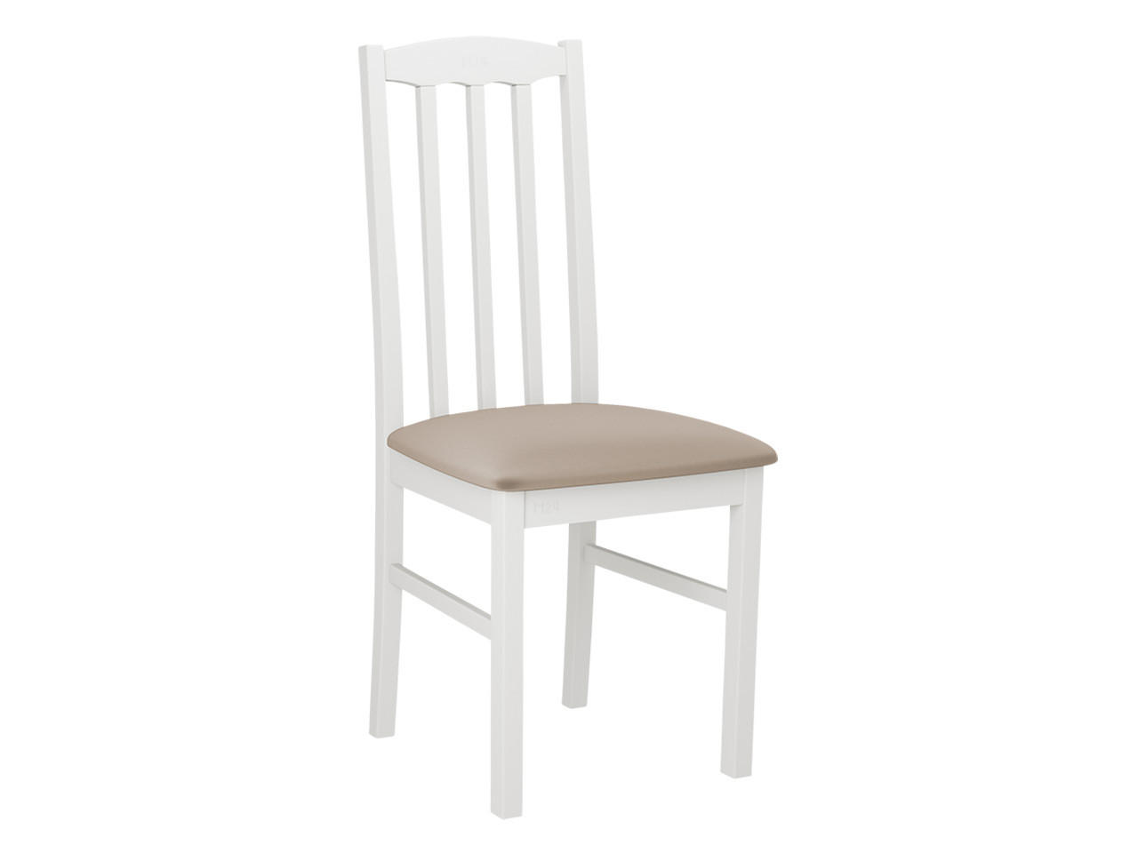 STUHL Bos XII, Holzfarbe: Weiß - Beige/Weiß, Holz (43/90/48cm) - MIRJAN24