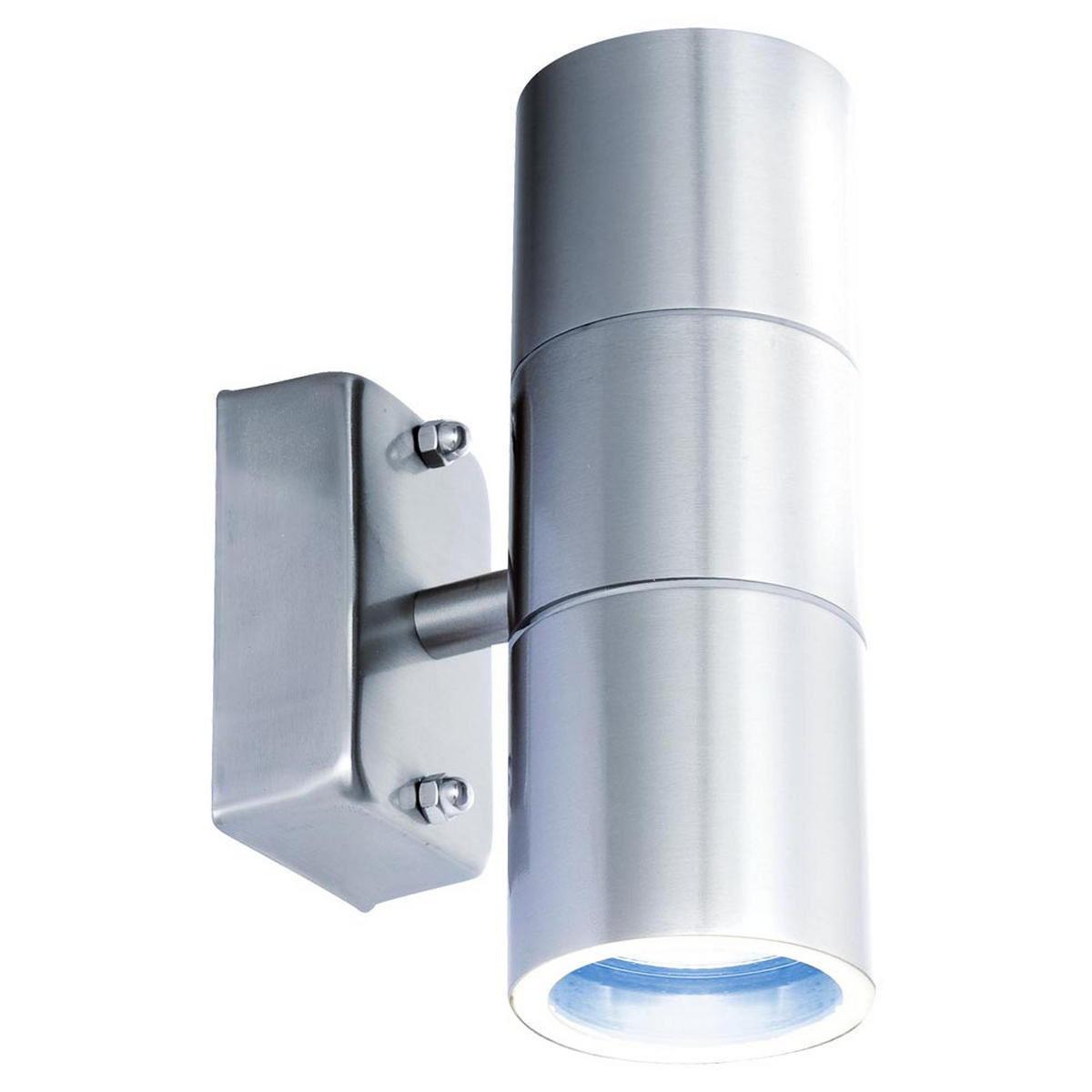 LED AUSSEN-WANDLEUCHTE STYLE Silber - Silberfarben, Glas (6/16.5/10.4cm)