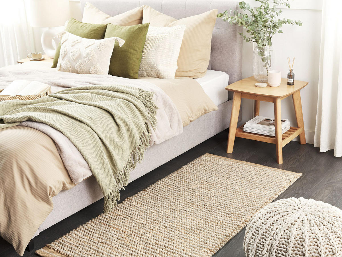 KURZFLOR-TEPPICH Banoo 150/80 cm - Beige, Textil (80/150cm) - Beliani