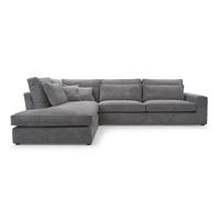 ECKSOFA Comforto MINI CORD 280 x 224 cm Ausrichtung links - Dunkelgrau, Textil (224/280cm) - AN-Moebel 4u