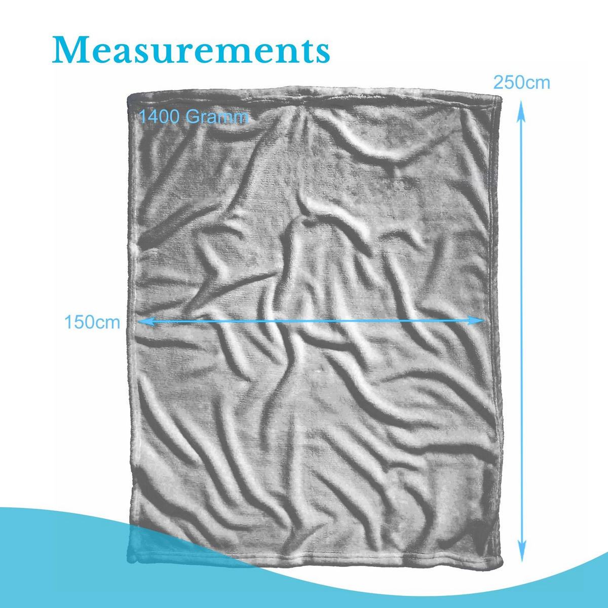 KUSCHELDECKE Sherpa 200 / 150 cm (Grau) - Grau, Textil (150/200cm)