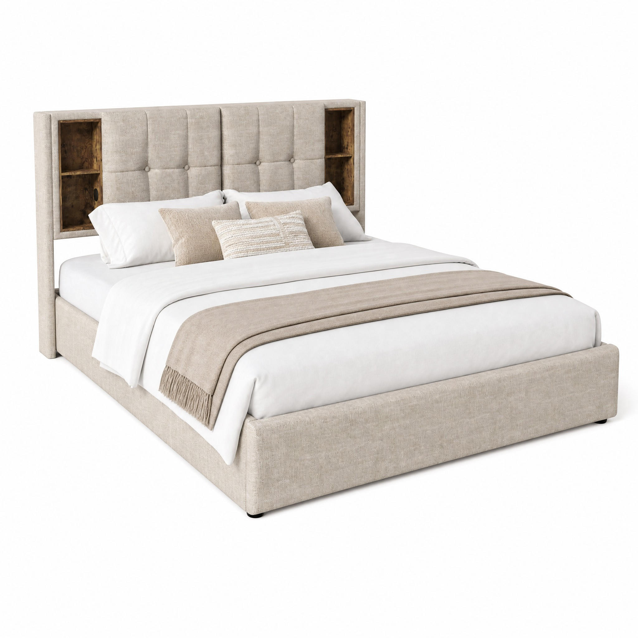 Meubliv Bett Beige 140x200 cm