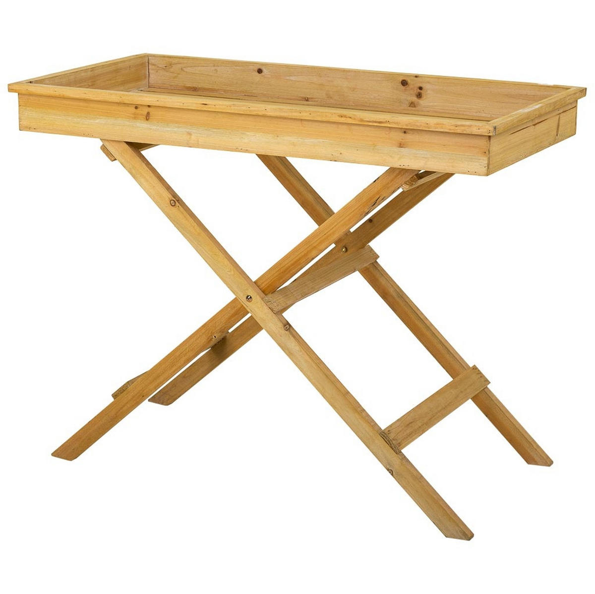 TISCH aus Holz, braun, 96x51x80cm - Braun, Holz (50.5/95.5/79.5cm) - Wanderlust