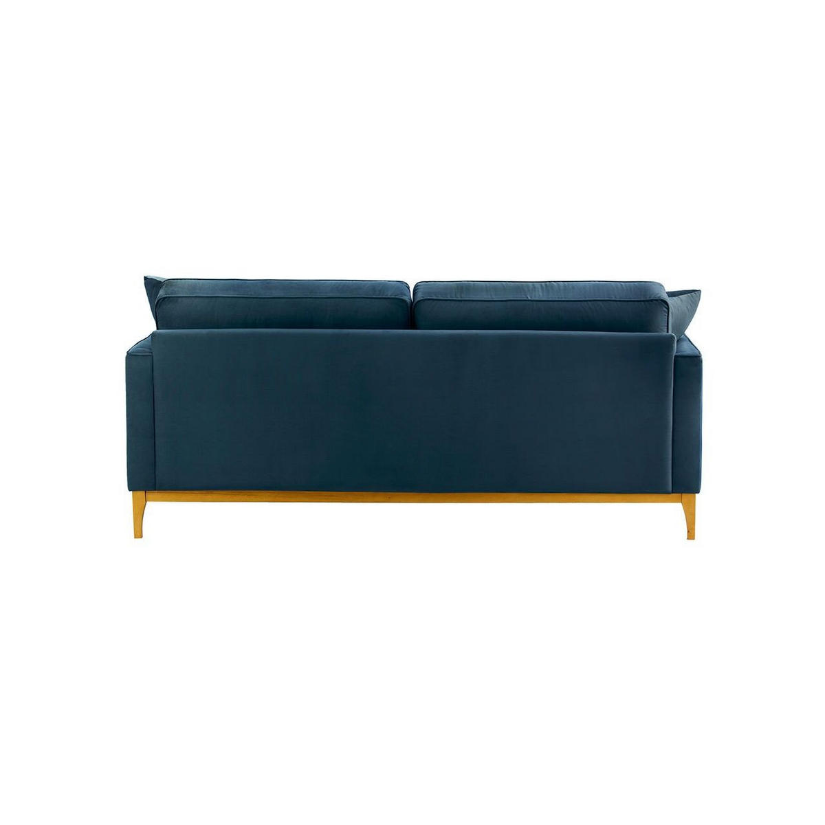 DREISITZER-SOFA Linara-Velluto 11 - Dunkelblau, Holz/Textil (201/91/95cm)