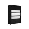 KLEIDERSCHRANK Miami V - Silberfarben/Schwarz, Holzwerkstoff/Kunststoff (120/200/58cm) - MIRJAN24