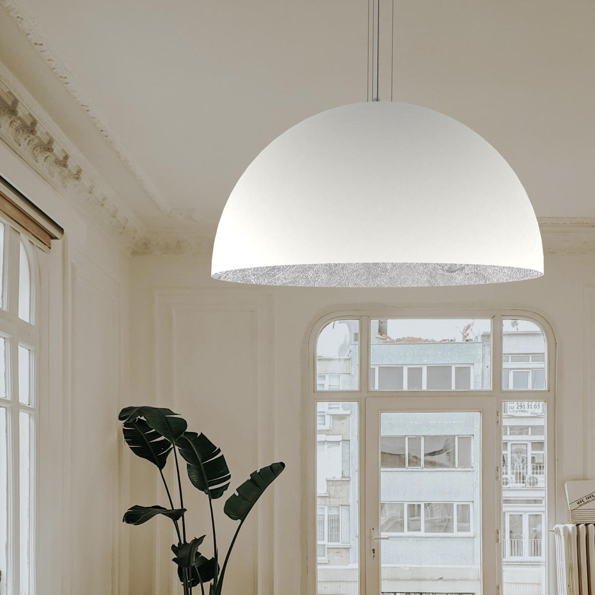 HÄNGELEUCHTE - Weiß, Metall (80/80/40cm) - Lumicom