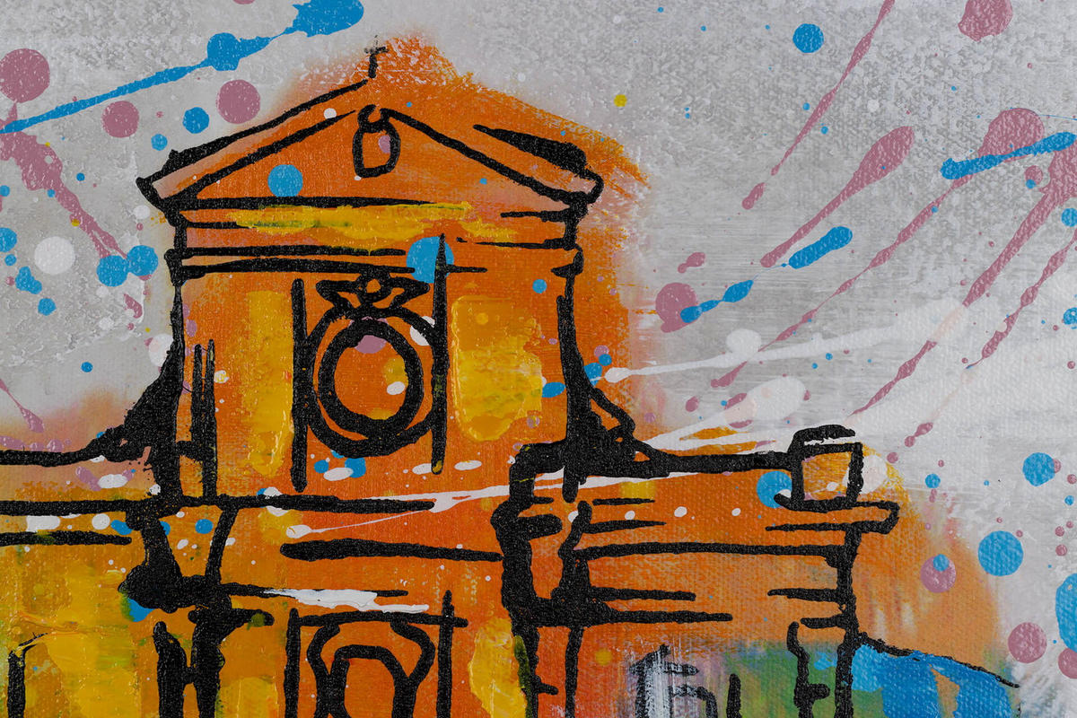 ACRYLBILD HANDGEMALT 120/60 cm - Multicolor/Grau, Holz/Textil (1.7/60cm) - KUNSTLOFT