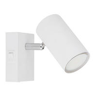 WANDLEUCHTE ROBBY verchromt Weiß - Weiß, Metall (7/10/12cm) - Globo Lighting