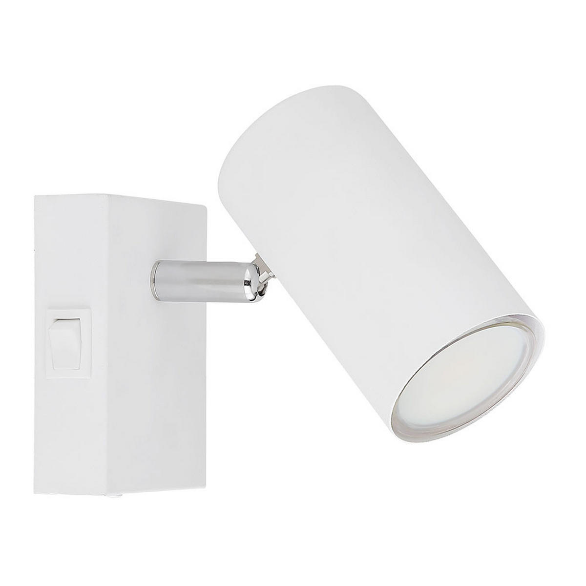 WANDLEUCHTE ROBBY verchromt Weiß - Weiß, Metall (7/10/12cm) - Globo Lighting