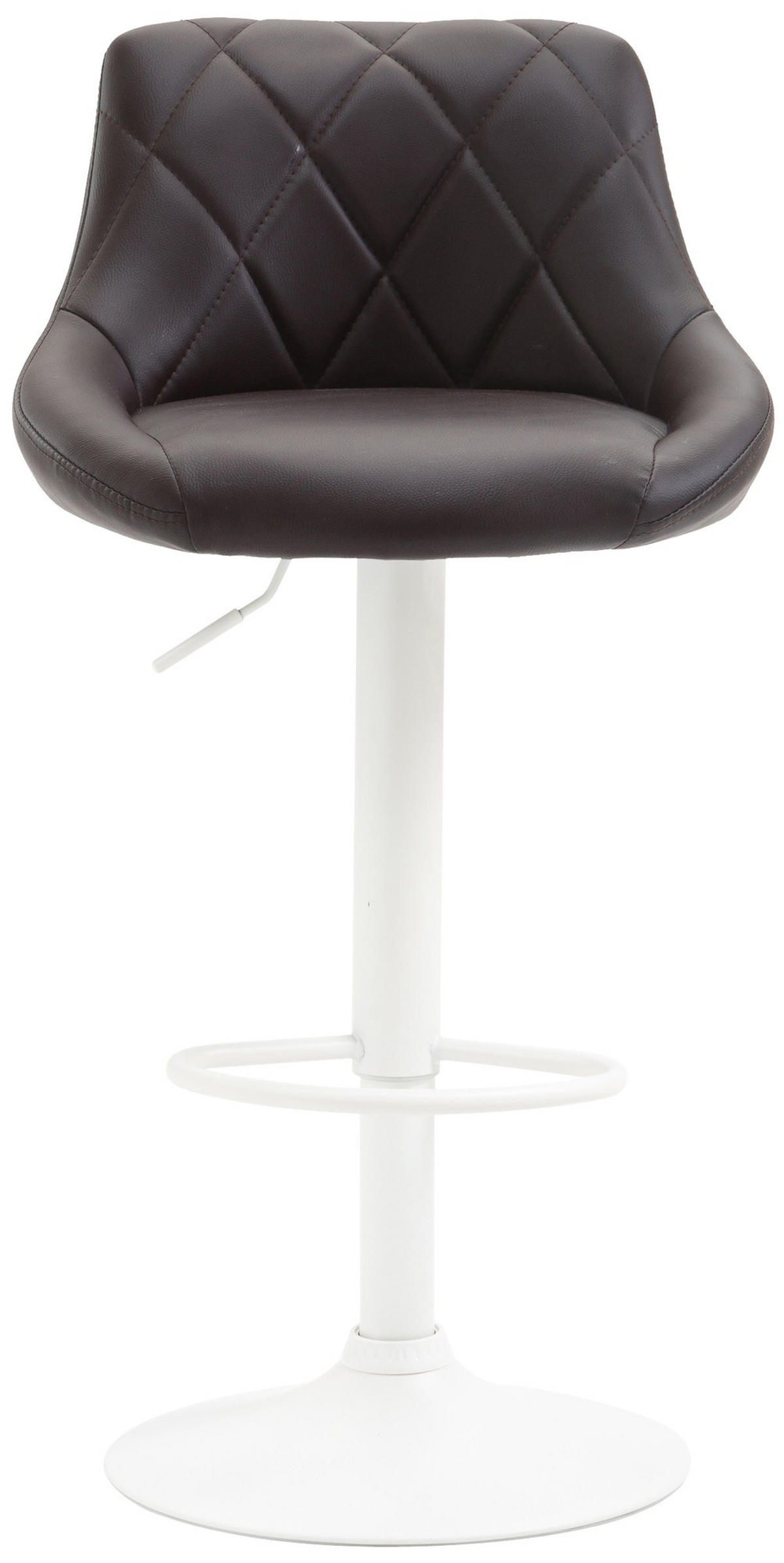 BARHOCKER Lazio 83-104x46x49 cm Braun - Braun, Leder (46/83/49cm) - furnicato