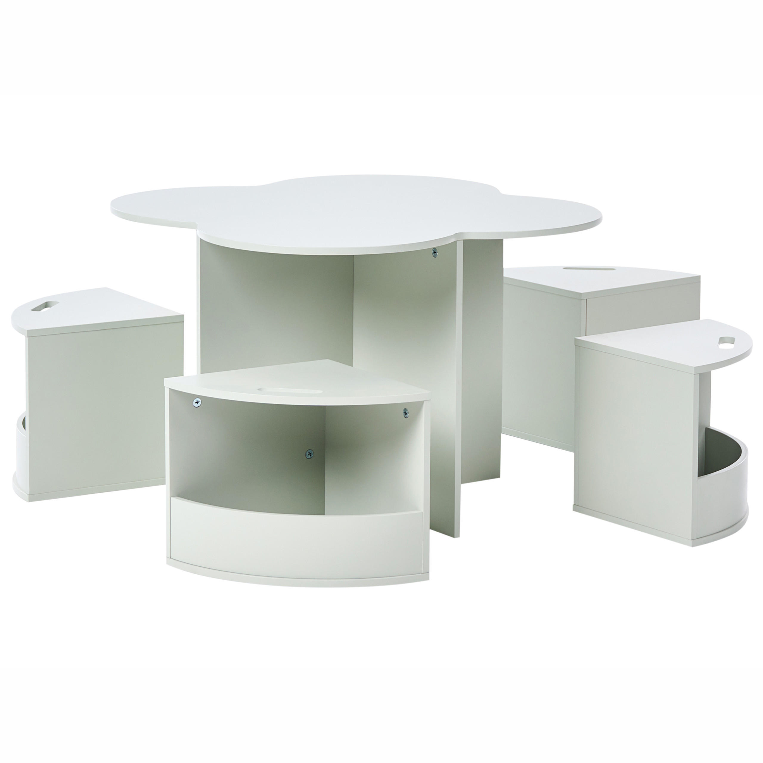 KINDERTISCH mit Stühlen Hellgrün Tiboo - Hellgrün, Holzwerkstoff (61/48/61cm) - Beliani