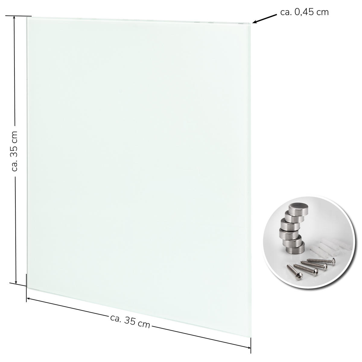 MAGNETTAFEL, weiß - Weiß, Metall (35/35/0.45cm) - bremermann