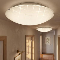 LED DECKENLEUCHTE Metall Weiß gemustert 2er Set - Weiß, Glas (30/30/10cm) - Globo Lighting