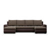 U-SOFA MIT SCHLAFFUNKTION FORESTA, Braun + Braun - Braun, Textil (302/89/159cm)