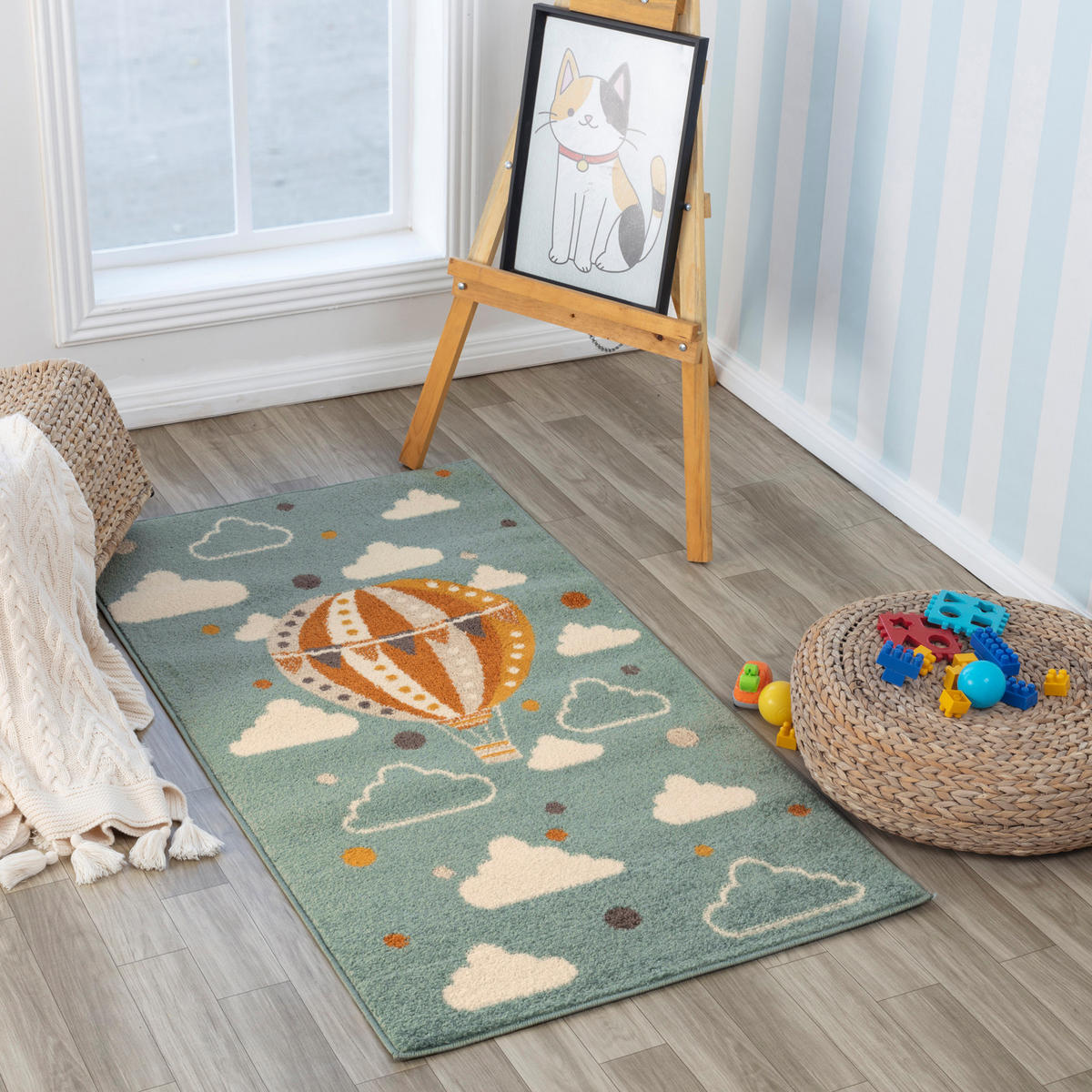 KINDERTEPPICH 80/150 cm Mehrfarbig - Blau/Multicolor, Naturmaterialien/Textil (80/150cm) - LIVABLISS