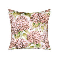 KISSENHÜLLE Landlust-Hortensie burgundy-rose 50/50 cm - Hellrosa/Dunkelrosa, Textil (50/50cm) - beties Heimtextil