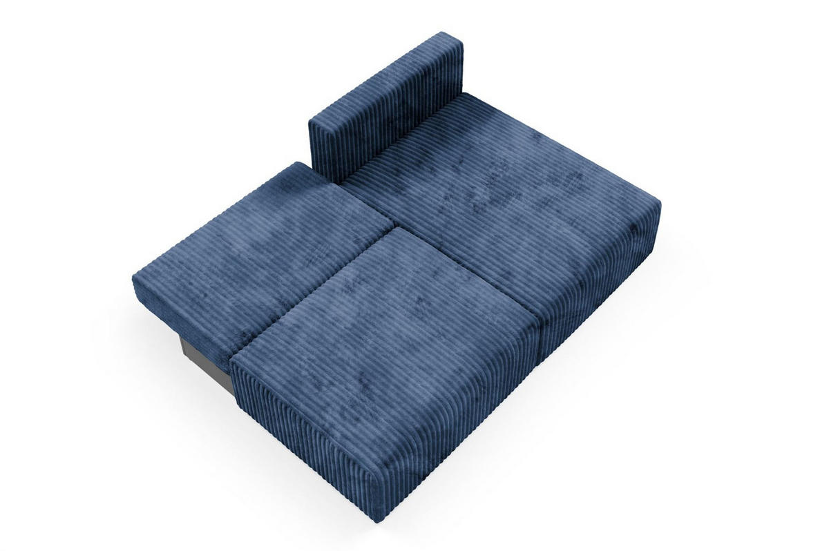 ECKSOFA Natalia Xs - Dunkelblau, Holzwerkstoff/Textil (210/149cm) - Fun Möbel