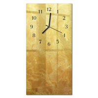 WANDUHR 30x60 cm - Orchidee - Goldfarben, Glas (30/60/0.4cm) - TULUP