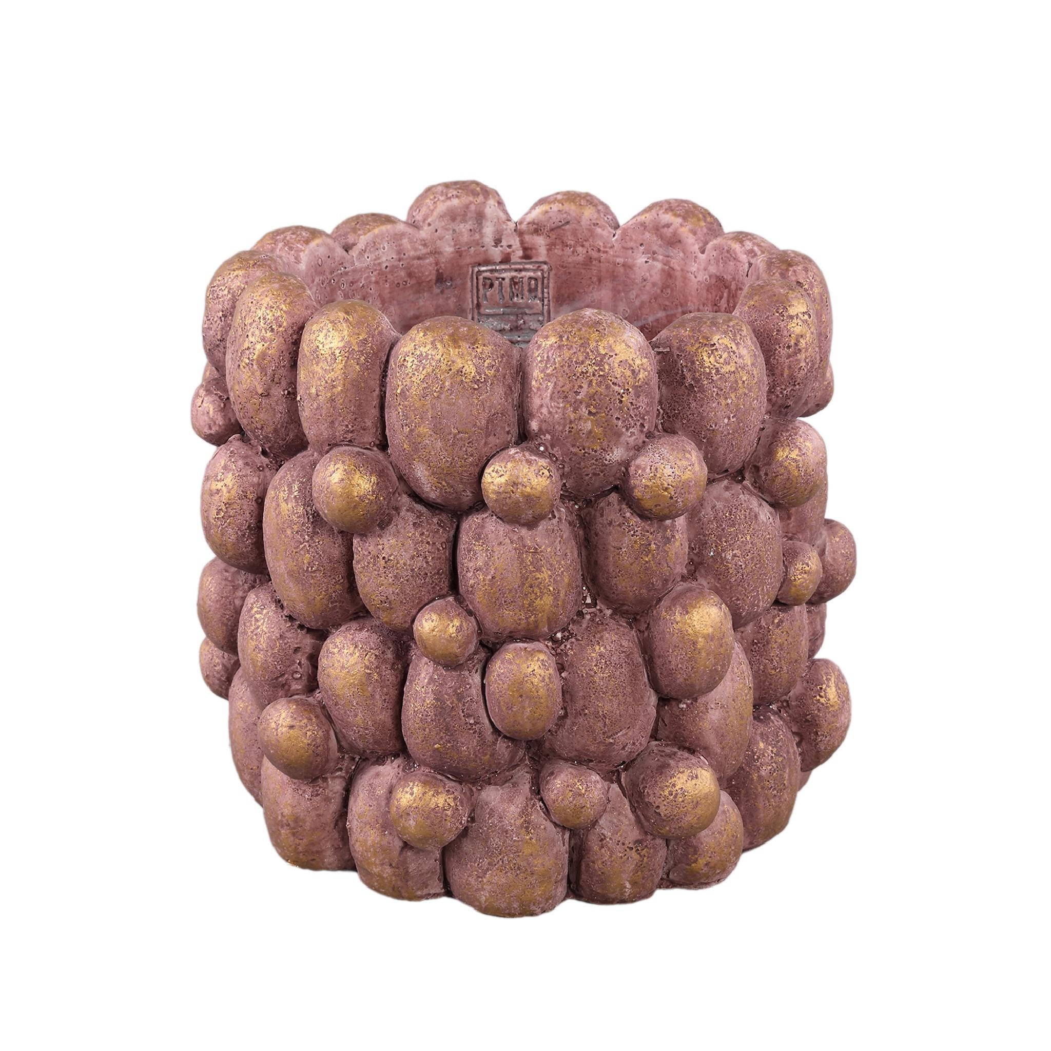 TOPF Stenley Braun 25/25/22cm - Braun, Stein (22cm) - PTMD Collection