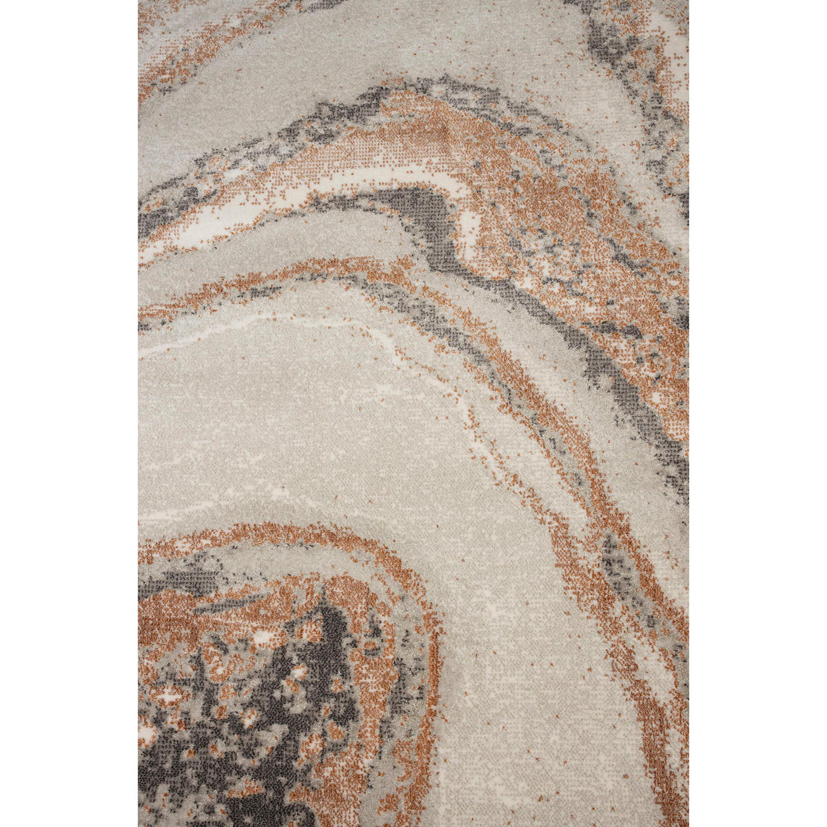 TEPPICH Solar 200x290 cm Grau/ Terra - Braun, Kunststoff (200/290cm) - Zuiver