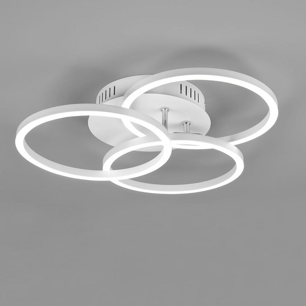 LED DECKENLEUCHTE Weiß Matt - Weiß, Metall (43/43/9cm)