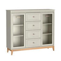 VITRINESCHRANK WINDSOR W-7 - Kaschmir, Holzwerkstoff (142/126/41cm) - Meblini