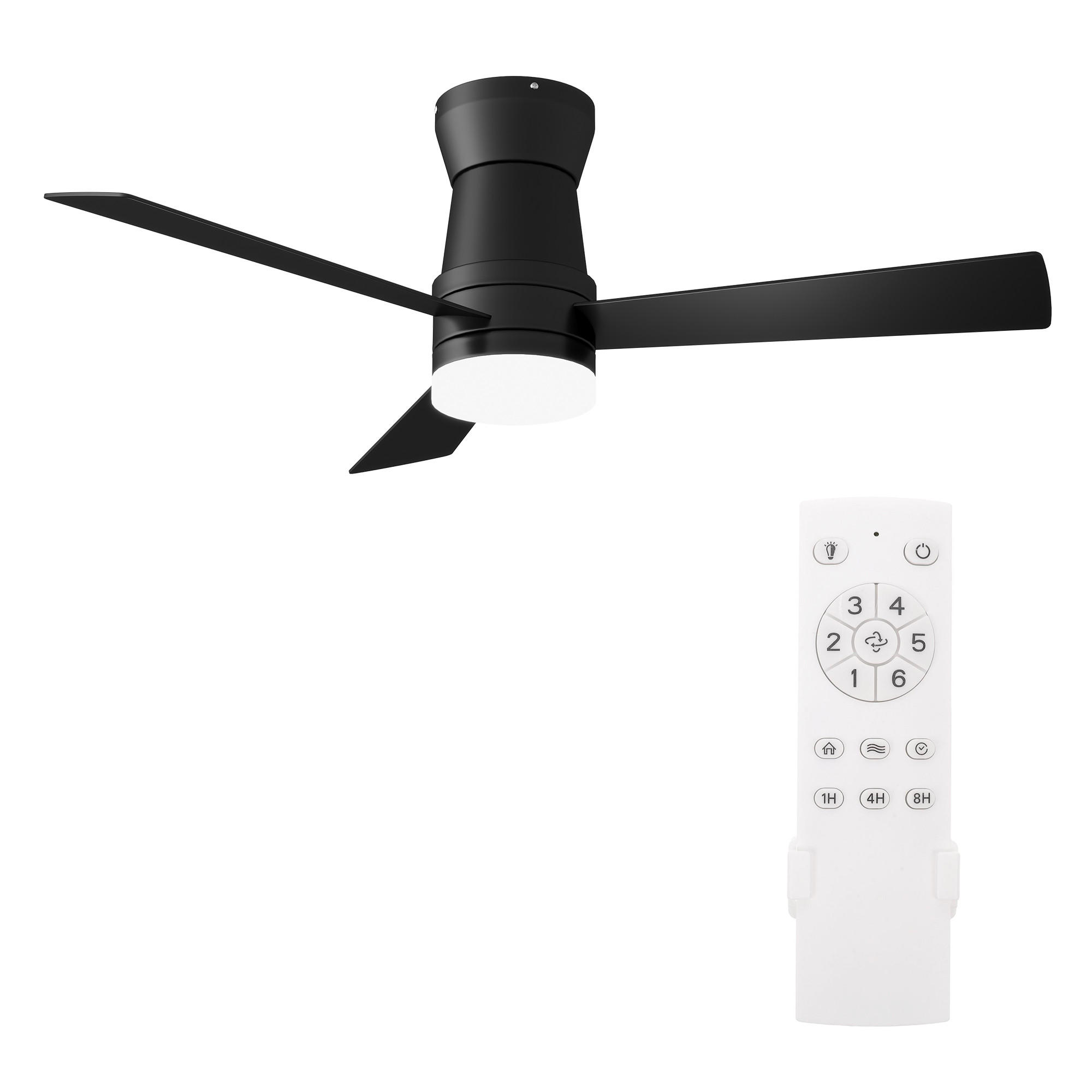 Casiva Deckenventilator Schwarz 132x28x132 cm