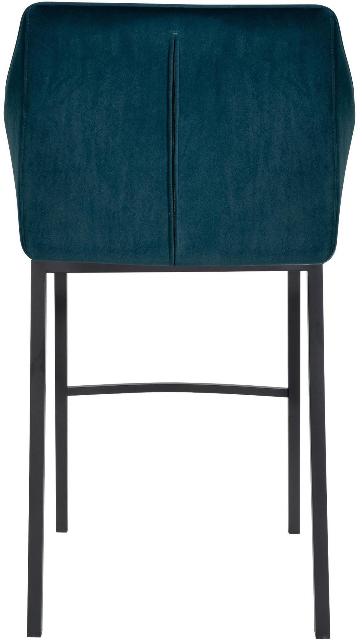 BARHOCKER 2er Set Samt Grün - Schwarz/Grün, Textil (64/110/48cm) - CLP