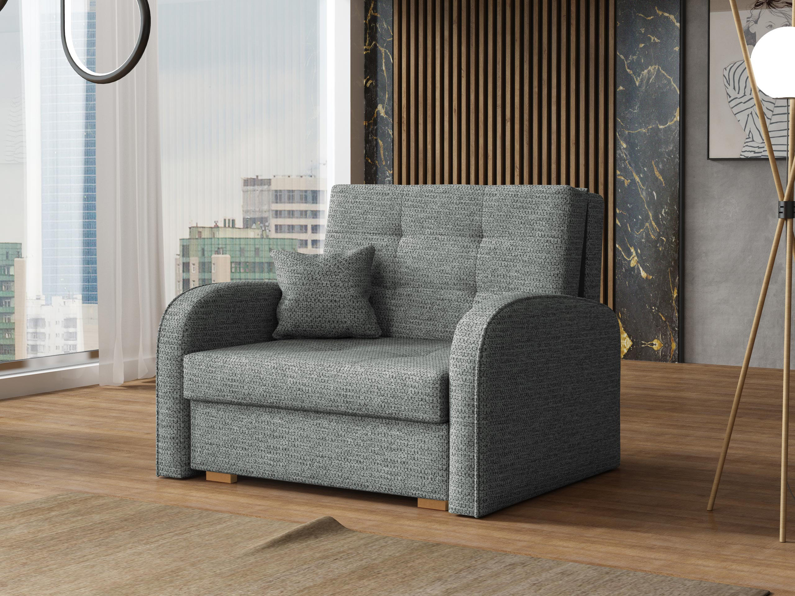 SCHLAFSOFA Viva Gold I - Graphitfarben/Braun, Holz/Textil (103/85/98cm) - MIRJAN24