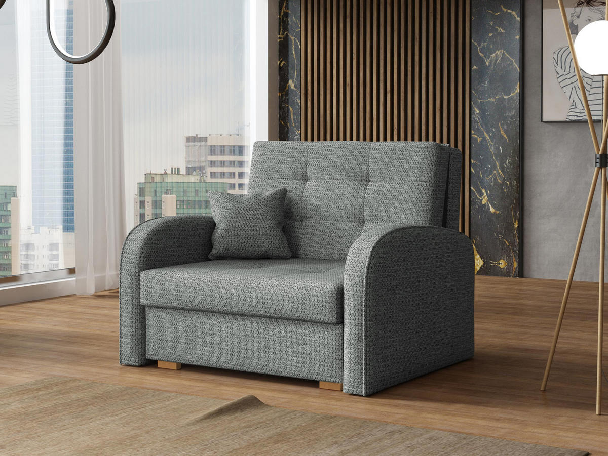 SCHLAFSOFA Viva Gold I - Graphitfarben/Braun, Holz/Textil (103/85/98cm) - MIRJAN24