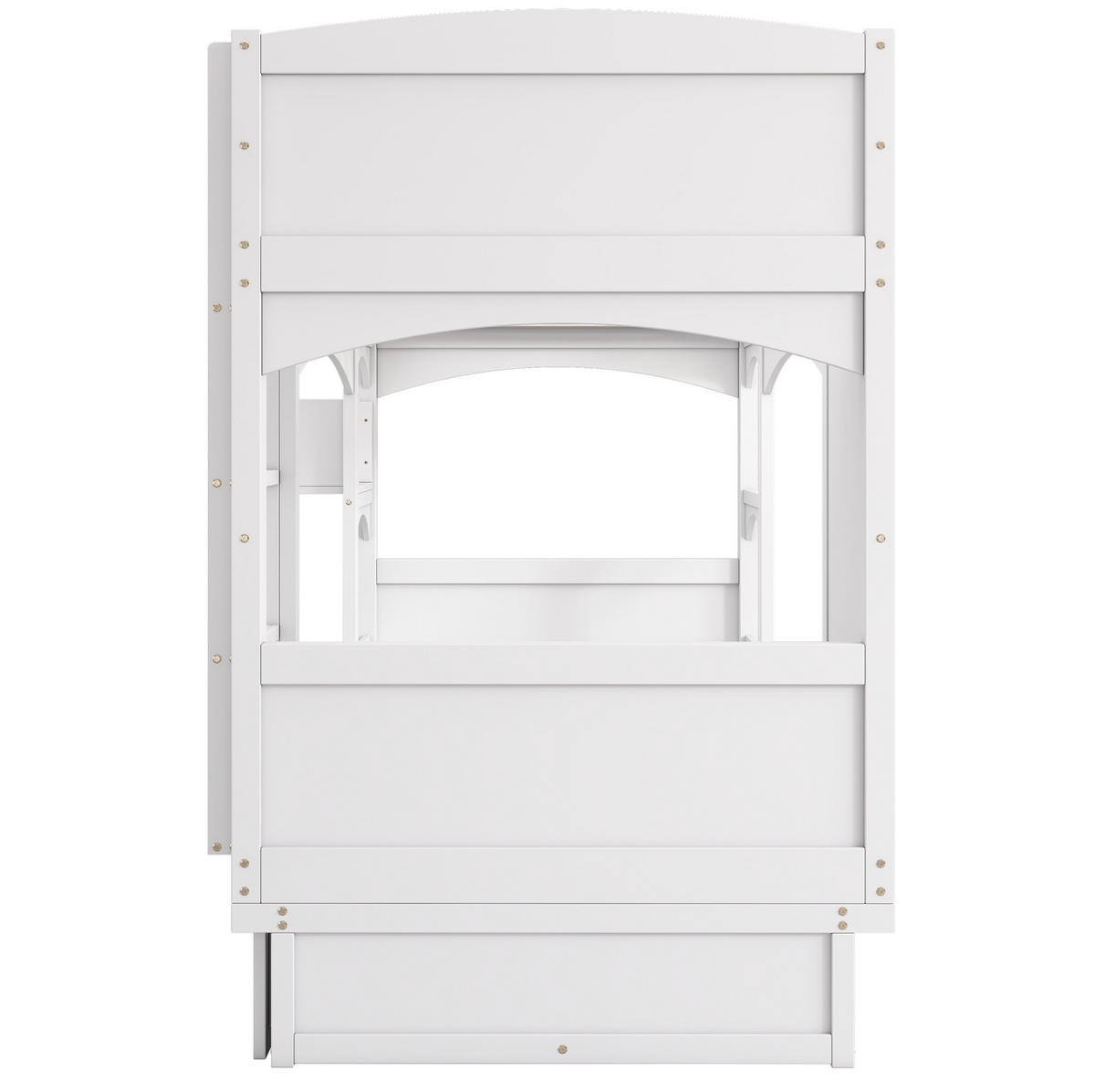 ETAGENBETT 90/200 cm Weiß mit klappbarem Schreibtisch und 2 Schubladen - Weiß, Holz (90/200cm) - OKWISH