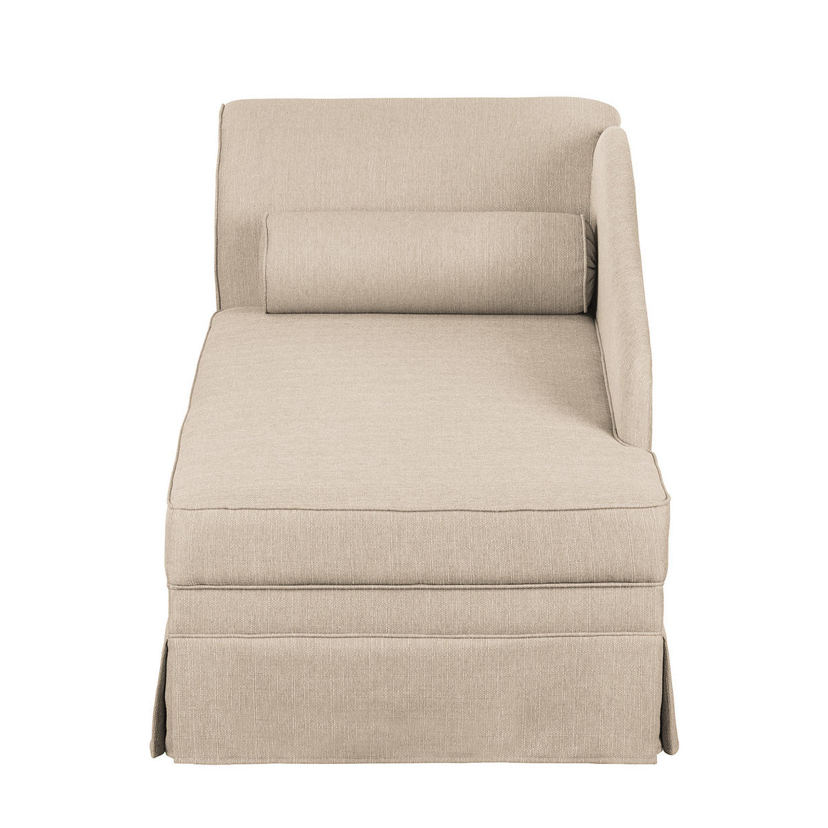 RECAMIERE - Webstoff - Cappuccino, Textil (166/80/77cm) - home24