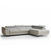 ECKSOFA MIT SCHLAFFUNKTION Concord Hellgrau Webstoff - Hellgrau/Schwarz, Holz/Holzwerkstoff (277/203cm) - Maison de Reve