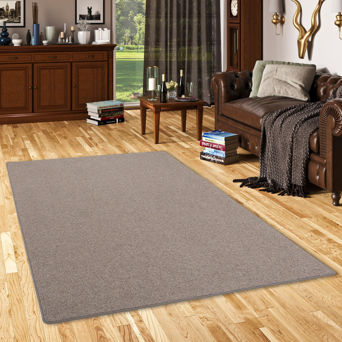 NATUR TEPPICH WOLLE BERBER - Anthrazit, Textil (100/300cm) - Snapstyle