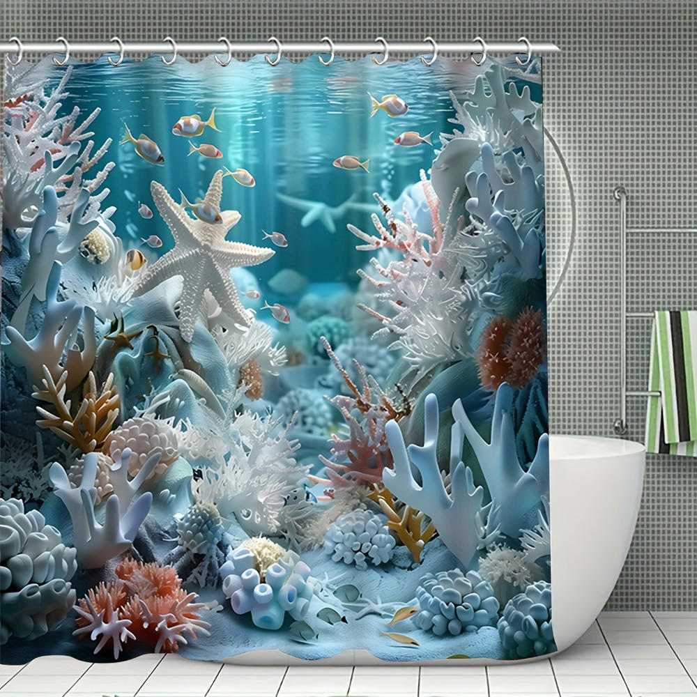 Mcboson Duschvorhang Blau 180x180 cm