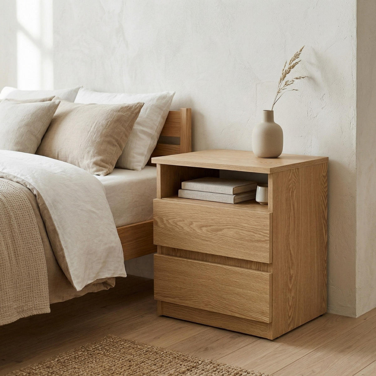 NACHTKOMMODE Auri 40/50/32 cm - Braun, Holzwerkstoff (40/50/32cm) - EDAXO