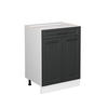 KÜCHENUNTERSCHRANK R-Line Anthrazit Landhaus 60 cm mit Schublade ohne AP - Dunkelgrau/Anthrazit, Holzwerkstoff (60/81.6/46cm) - Vicco