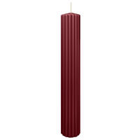 RILLEN KERZEN Bordeaux 300 x Ø 45 mm, 4 Stück - Bordeaux, Paraffin (8/15/15cm) - Wiedemann Kerzen