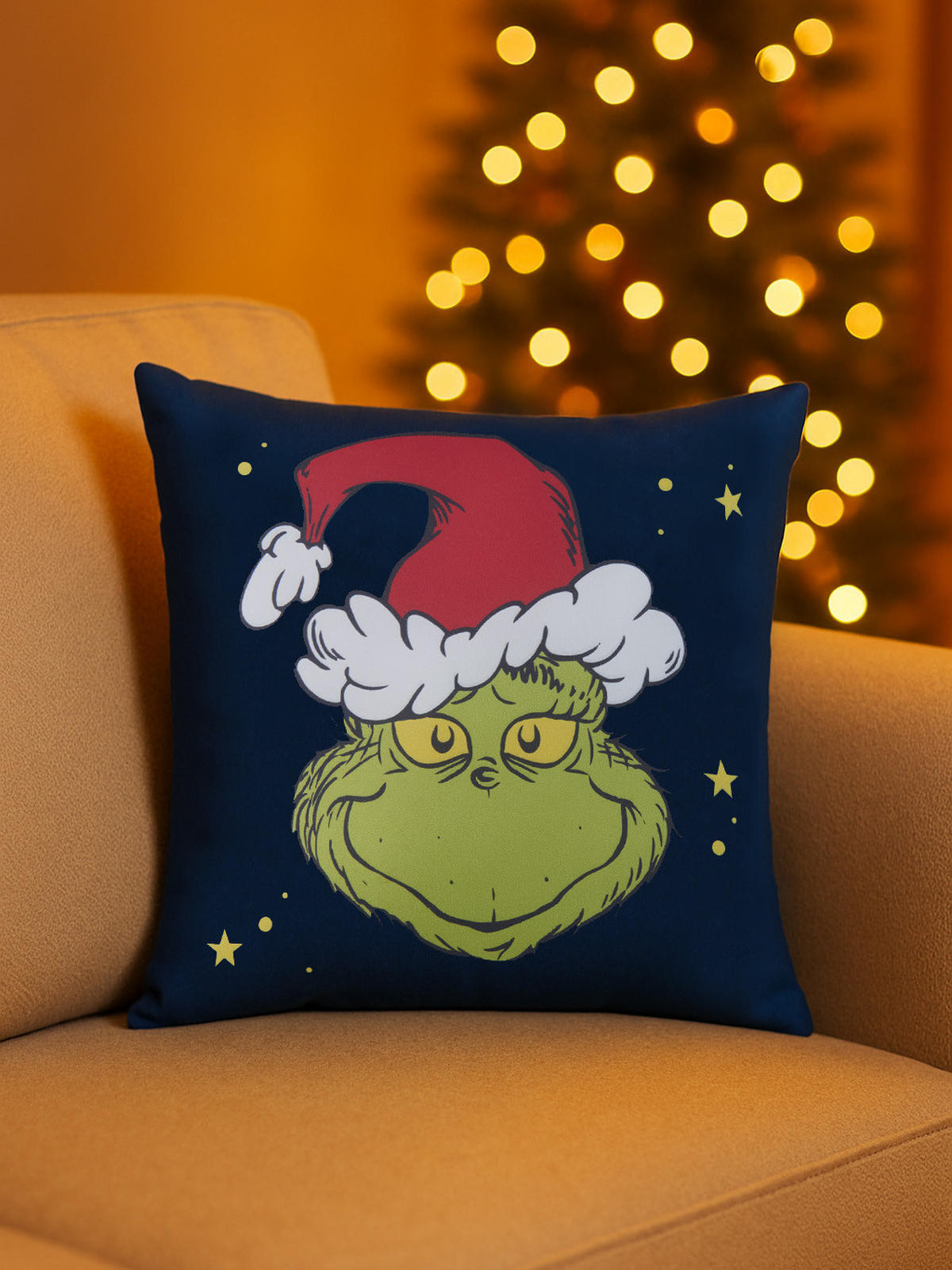 ZIERKISSEN The Grinch blau 30 x 30 cm - Blau, Textil (30/30cm) - United Labels