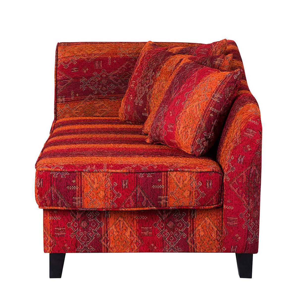 RECAMIERE - Webstoff - Rot - Rot/Orange, Textil (193/82/91cm) - home24
